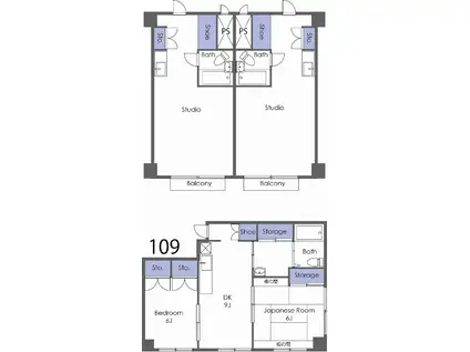 あるゾウパレス沢口町(ワンルーム/2階)の間取り写真