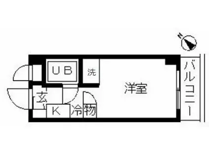 トップ熊谷(1K/7階)の間取り写真