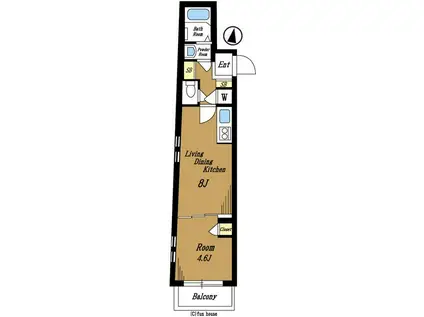 パレ・ホームズ幡ヶ谷(1LDK/4階)の間取り写真