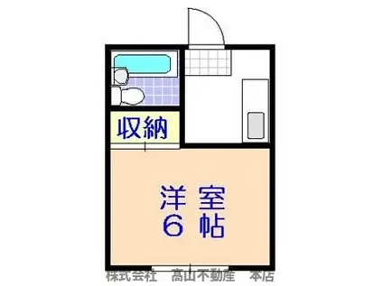 コーポしらいし A(1K/1階)の間取り写真