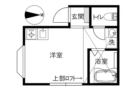 YONN(ワンルーム/2階)の間取り写真