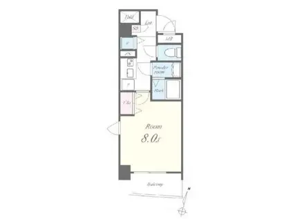 ブルーノート(1K/1階)の間取り写真