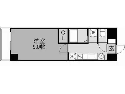 サニー金山(1K/6階)の間取り写真