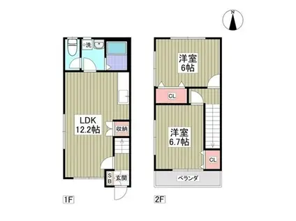 レディアンス太田 103(2LDK/1階)の間取り写真
