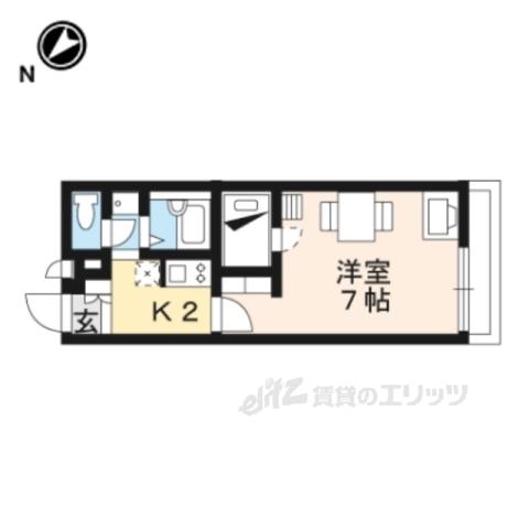 レオパレスRACOND7能登川(1K/2階)の間取り写真