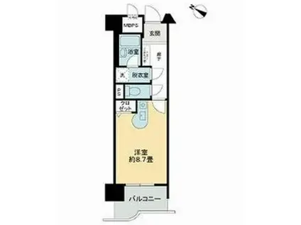 ライオンズマンション一番町(ワンルーム/6階)の間取り写真