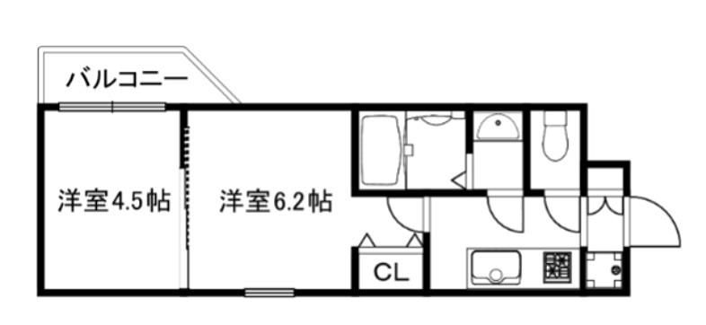MJC京都西大路I(2K/3階)の間取り写真