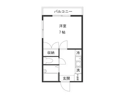 サンテラス南麻布(1K/3階)の間取り写真
