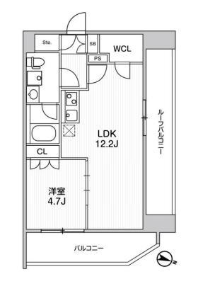 WEAVE BASE -ITABASHI HONCHO(1LDK/5階)の間取り写真