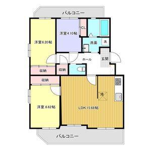 名鉄名古屋本線 有松駅 徒歩15分 3階建 築3年(3LDK/3階)の間取り写真