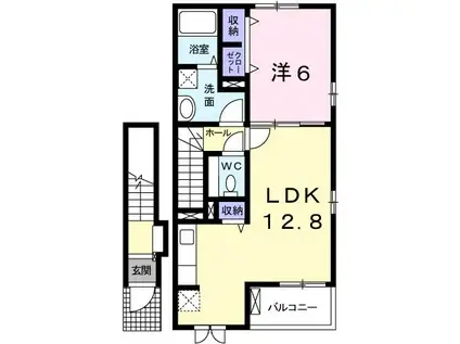 グランツ メゾンIII(1LDK/2階)の間取り写真