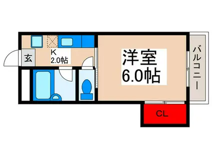 トーシンハイツ堀江(1K/1階)の間取り写真