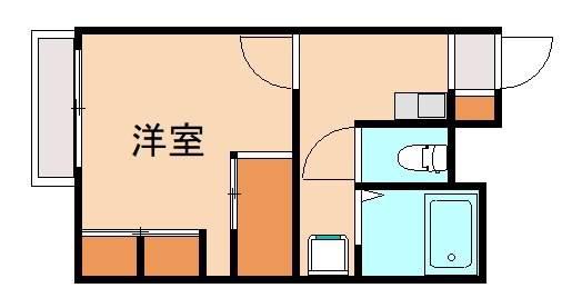 レオパレスOASISII(1K/2階)の間取り写真