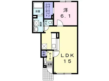 ヴィラ・エトワール(1LDK/1階)の間取り写真