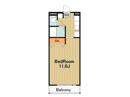 ニューハイム西川(1K/1階)の間取り写真