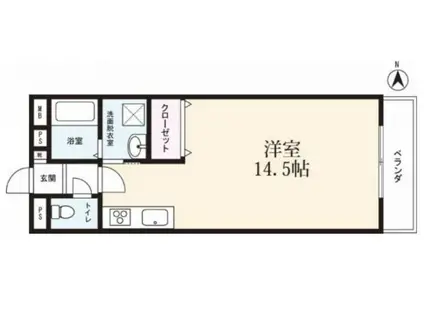 ユーミー伊勢(ワンルーム/1階)の間取り写真