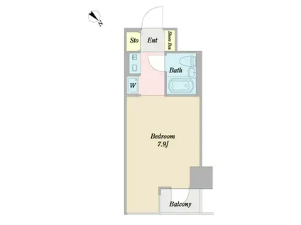 アクシルコート新大橋(ワンルーム/10階)の間取り写真