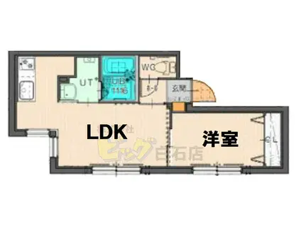 SKY RIVALE(1LDK/1階)の間取り写真