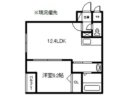 RAFFINE(1LDK/1階)の間取り写真