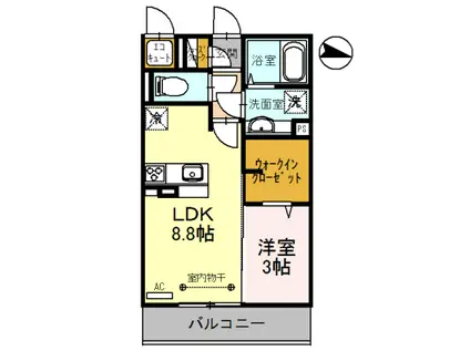 ル・フチュール(1LDK/3階)の間取り写真