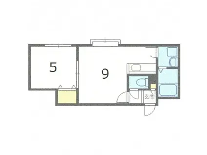 ドゥ オルセー壱番館(1LDK/3階)の間取り写真