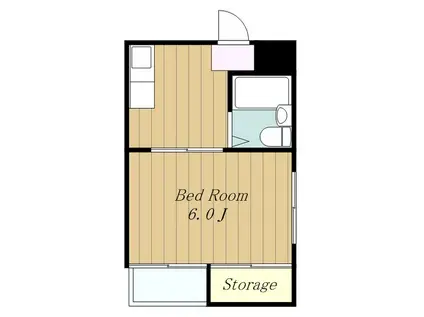 旭マンション(1K/2階)の間取り写真