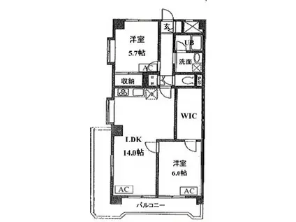 グランメール戸田(2LDK/4階)の間取り写真