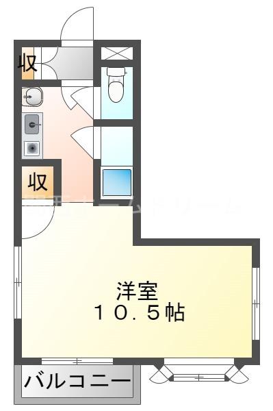 グランドハイム藤田(1K/2階)の間取り写真