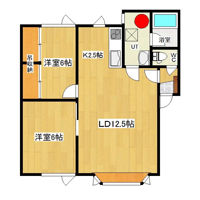 ミントハウス栄(2LDK/1階)の間取り写真