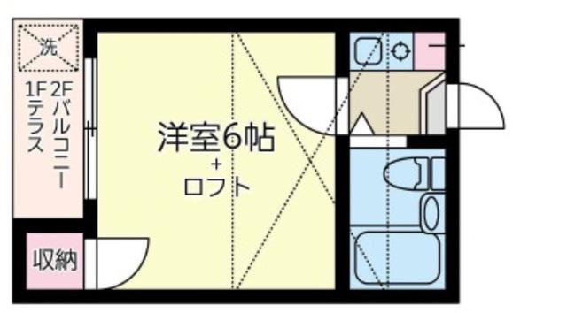 レオパレス21鶴見第8(1K/1階)の間取り写真