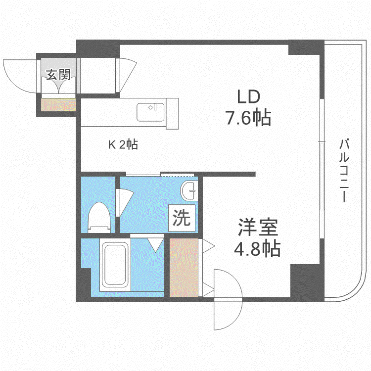 さくら23(1LDK/8階)の間取り写真