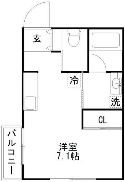 RUHE HAUS(ワンルーム/2階)の間取り写真