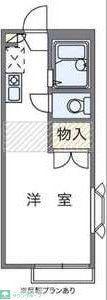 パークサイド春里(ワンルーム/1階)の間取り写真