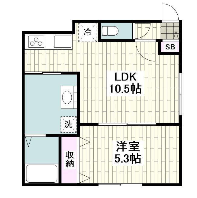 レラーブル鎌倉佐助(1LDK/2階)の間取り写真