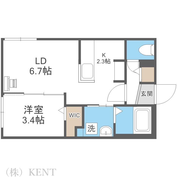 PARTENZA(1LDK/1階)の間取り写真