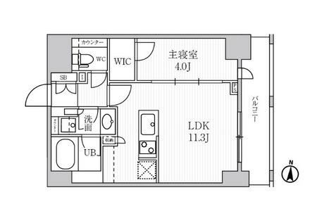 シーズンフラッツ菊川(1LDK/2階)の間取り写真
