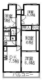 ペルル久留米西町(4LDK/8階)の間取り写真