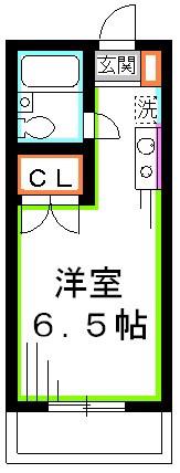 宮澤ビル(ワンルーム/3階)の間取り写真