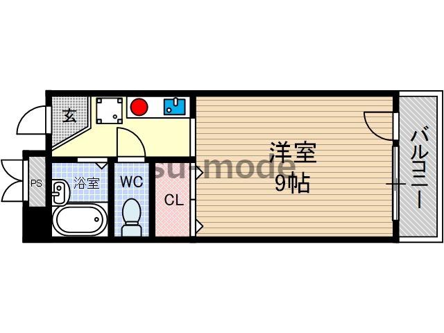 GI-ZII(1K/3階)の間取り写真