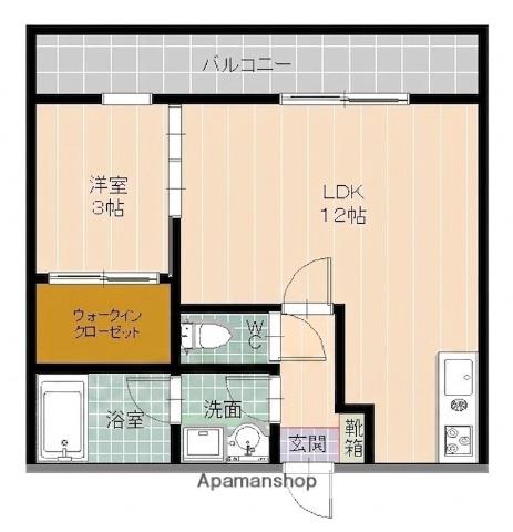 アドレッセ百道(1LDK/2階)の間取り写真