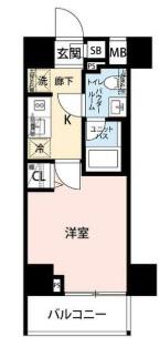 マイナビSTAY横浜吉野(1K/7階)の間取り写真