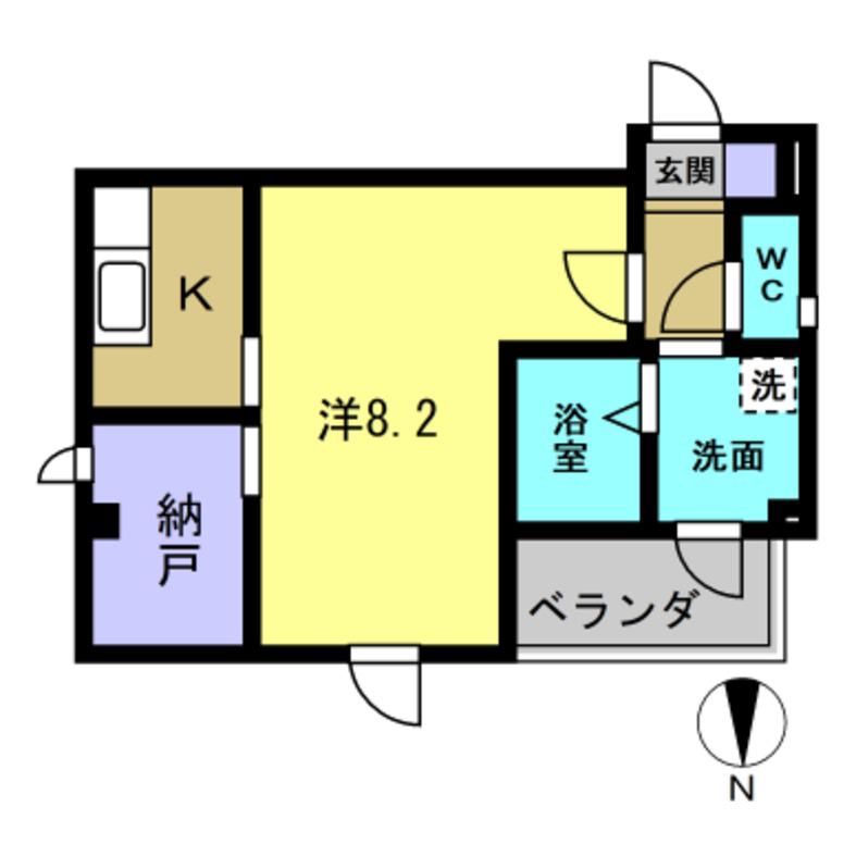 FOOT QUEST(1SK/3階)の間取り写真