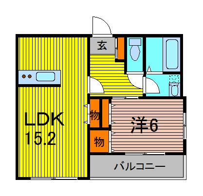 プラセール上青木第2(1LDK/1階)の間取り写真