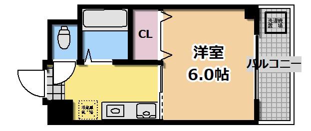 トマトハイツ(1K/3階)の間取り写真