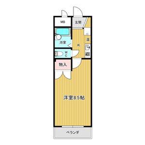 レナ三宅(1K/3階)の間取り写真