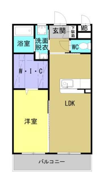 シャルテハイムV(1LDK/2階)の間取り写真