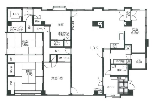 初生町五興ビル(5LDK/5階)の間取り写真
