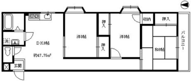 パークレジデンス鷺宮(3DK/4階)の間取り写真