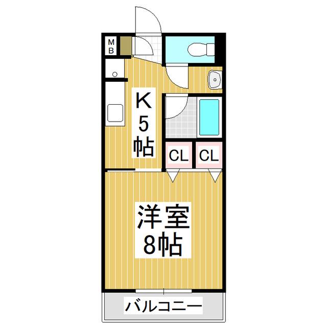 ブリエアベニール(1K/1階)の間取り写真