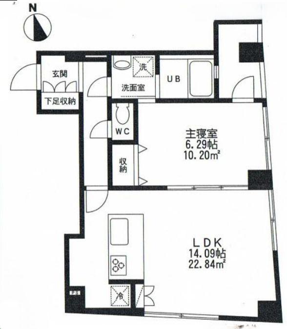 RHビル(1LDK/3階)の間取り写真